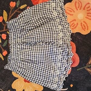 Arizona Jeans Blue Gingham Skirt